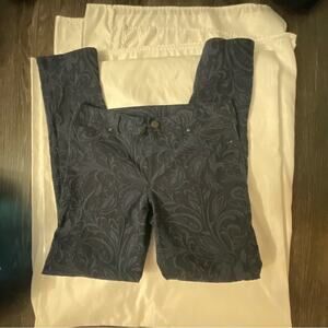 INC International Concepts Botanical Print Floral Embroidered Jeans 10 Boho Chic